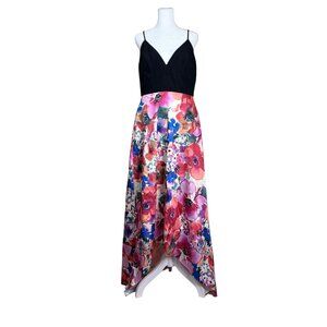 Badgley Mischka Size 8 Modern Floral Skirt Evening Gown